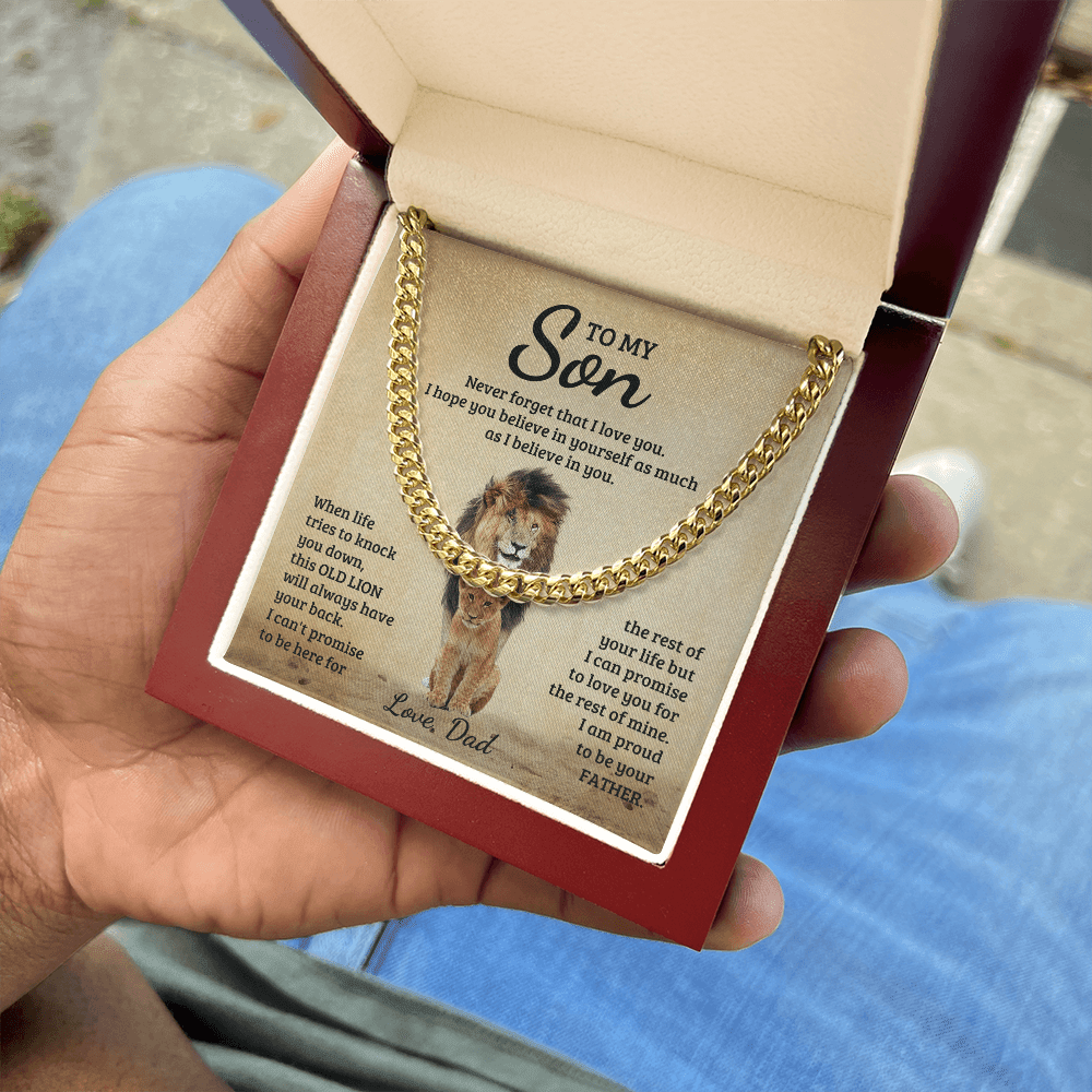 To My Son - Never Forget That I Love You - Cuban Link Chain - Glittering Heights