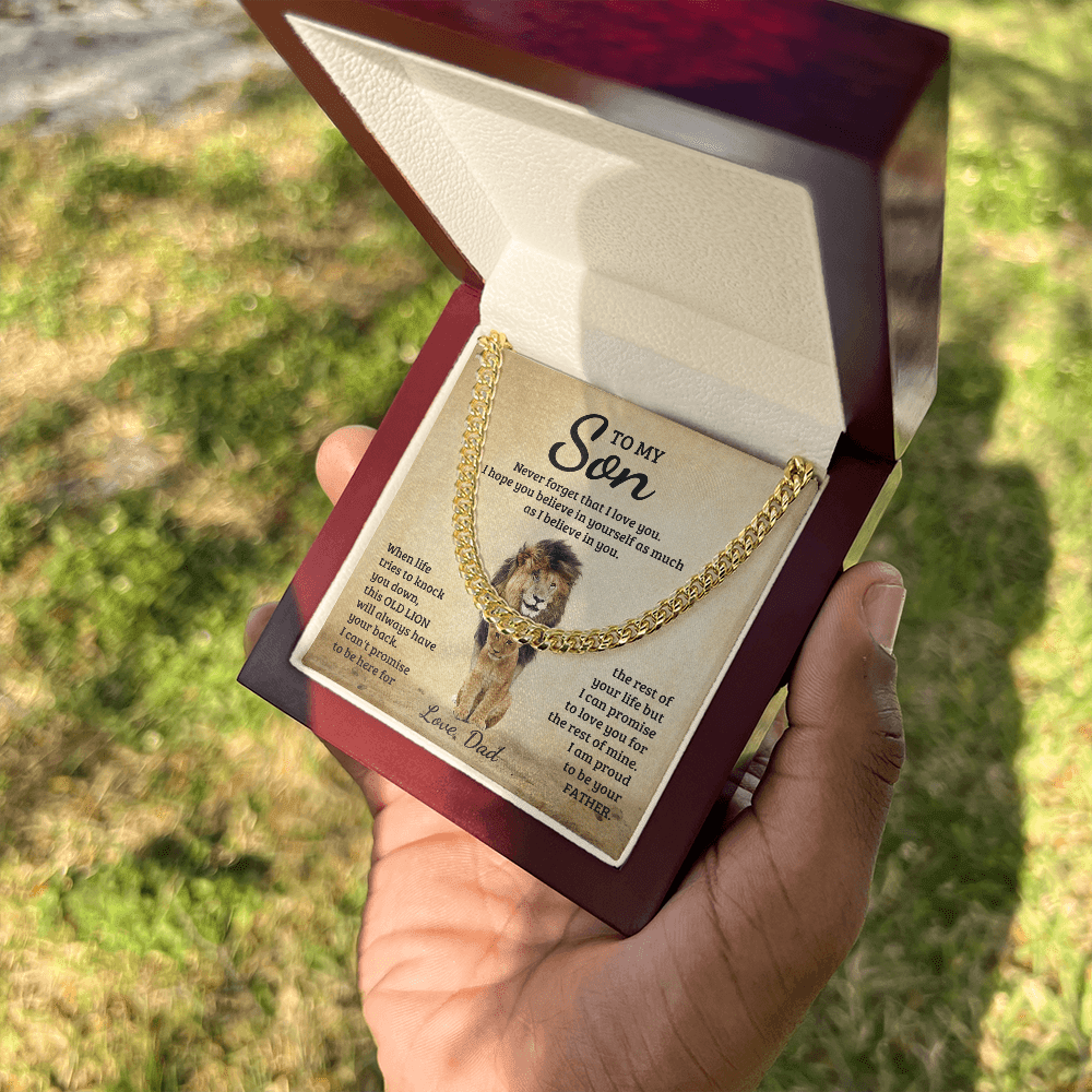 To My Son - Never Forget That I Love You - Cuban Link Chain - Glittering Heights