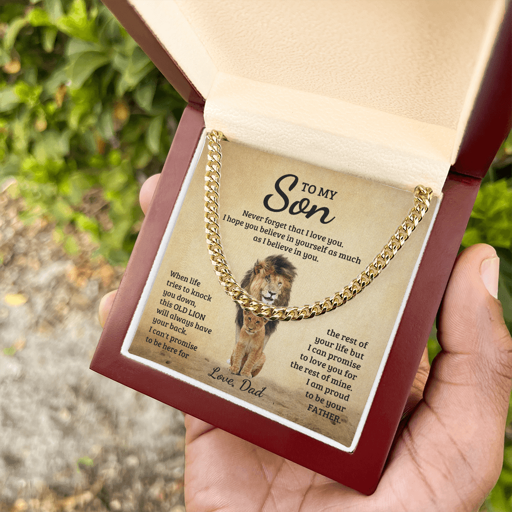 To My Son - Never Forget That I Love You - Cuban Link Chain - Glittering Heights