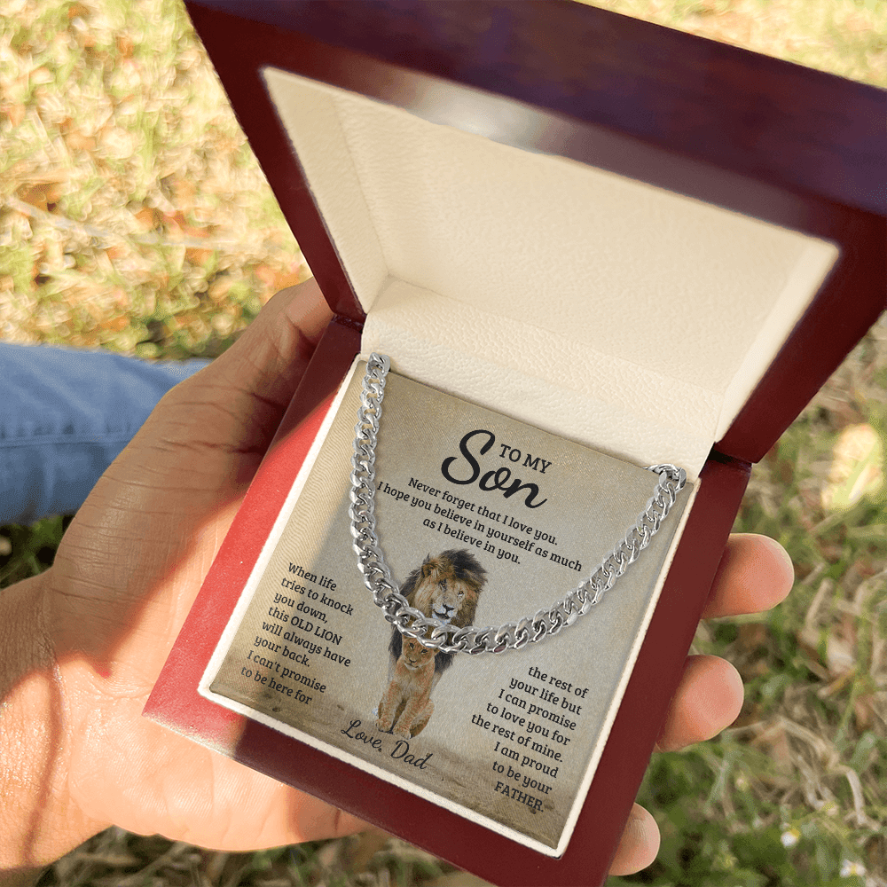 To My Son - Never Forget That I Love You - Cuban Link Chain - Glittering Heights