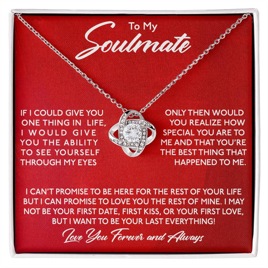 To My Soulmate, You Are Special To Me - Love Knot Necklace - Glittering Heights