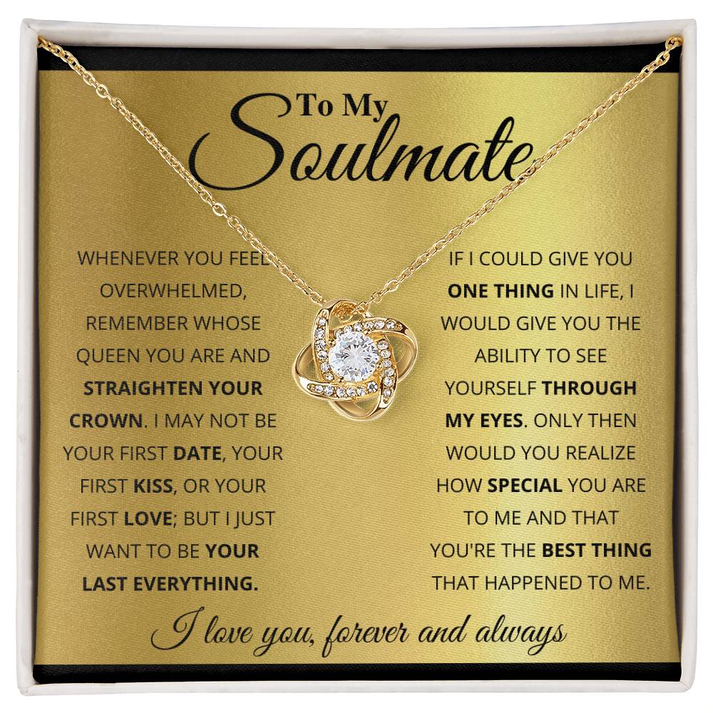 To My Soulmate, You_re The BEst Thing That Happened To Me - Love Knot Necklace - Glittering Heights