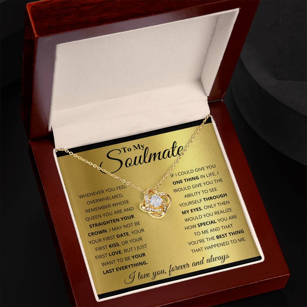 To My Soulmate, You_re The BEst Thing That Happened To Me - Love Knot Necklace - Glittering Heights