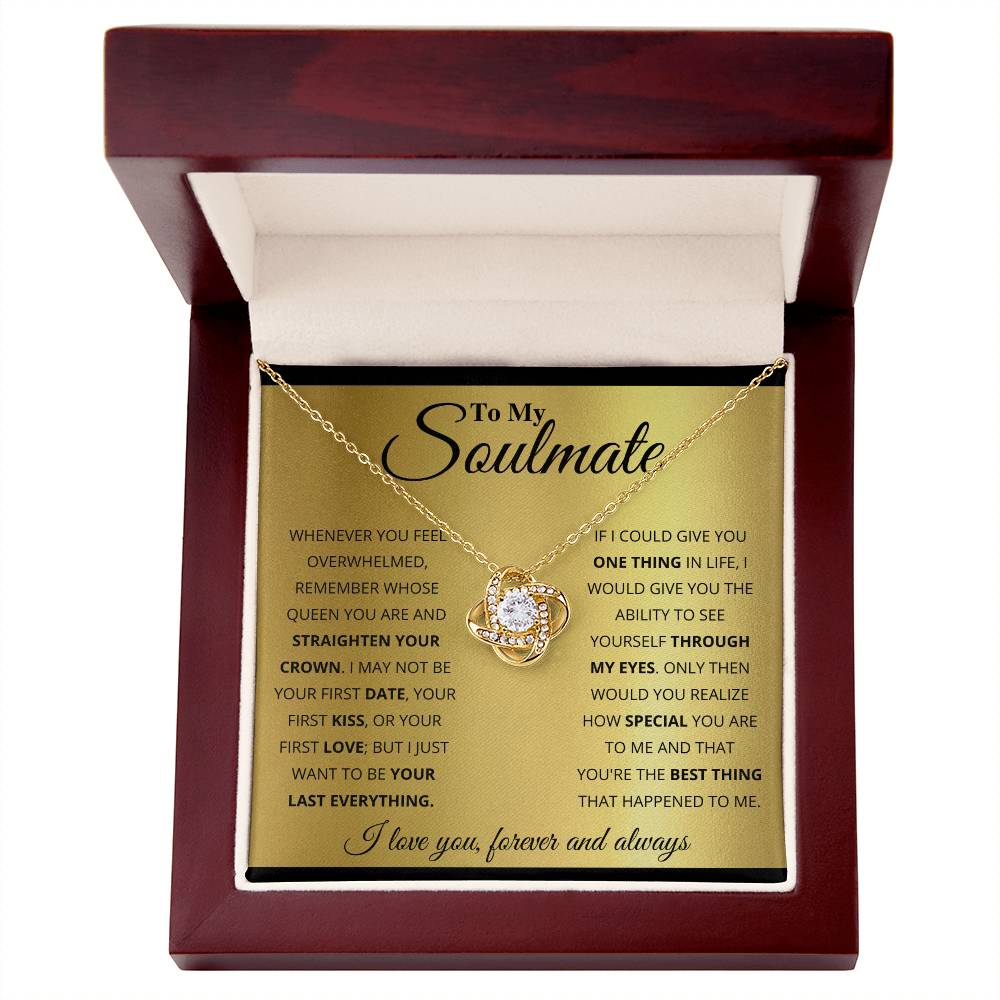 To My Soulmate, You_re The BEst Thing That Happened To Me - Love Knot Necklace - Glittering Heights