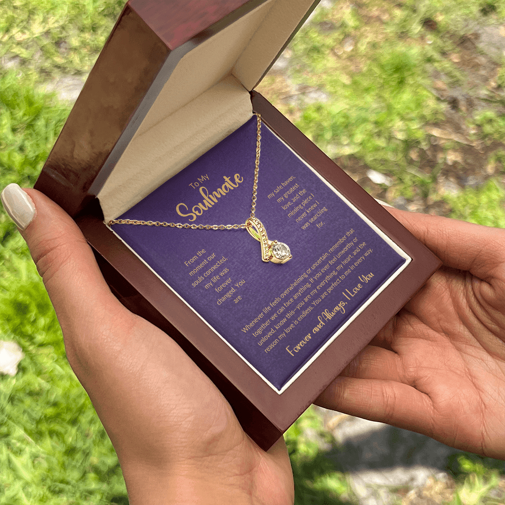 To My Soulmate - You're My Missing Part - Alluring Beauty Necklace - Glittering Heights