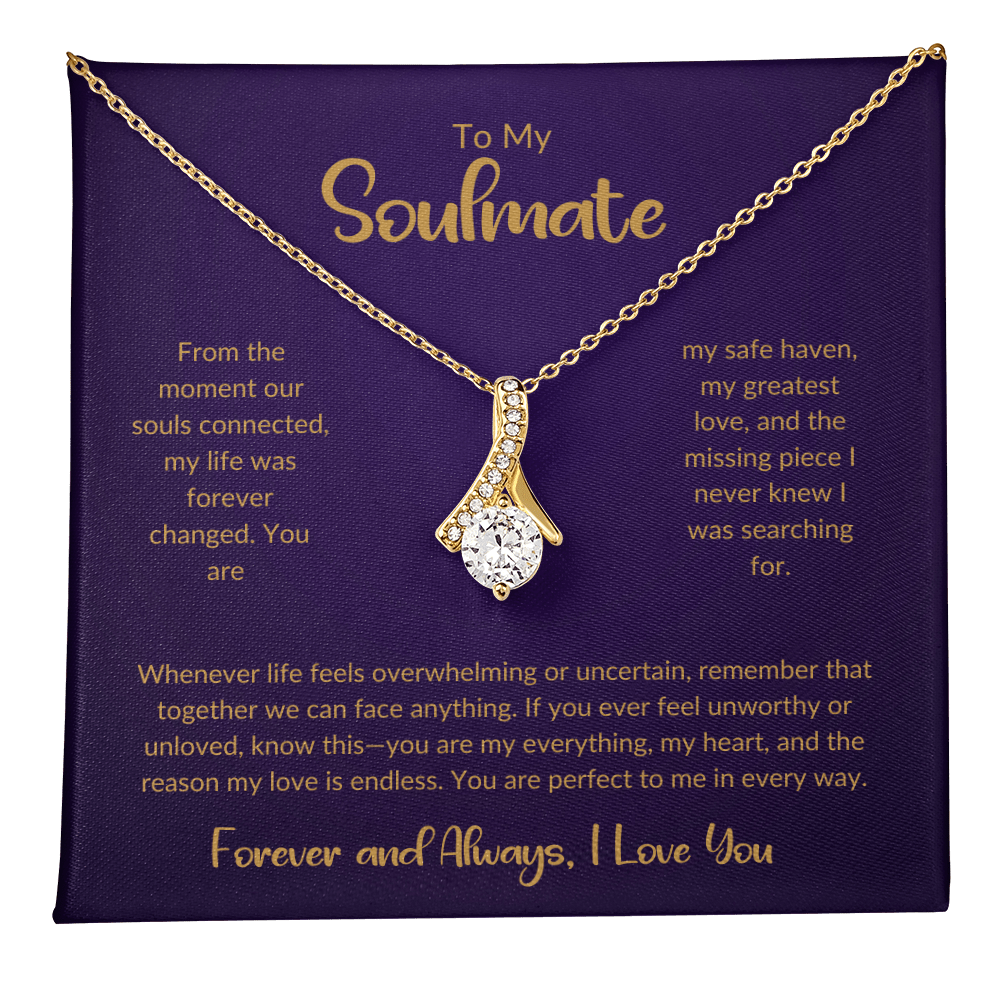 To My Soulmate - You're My Missing Part - Alluring Beauty Necklace - Glittering Heights