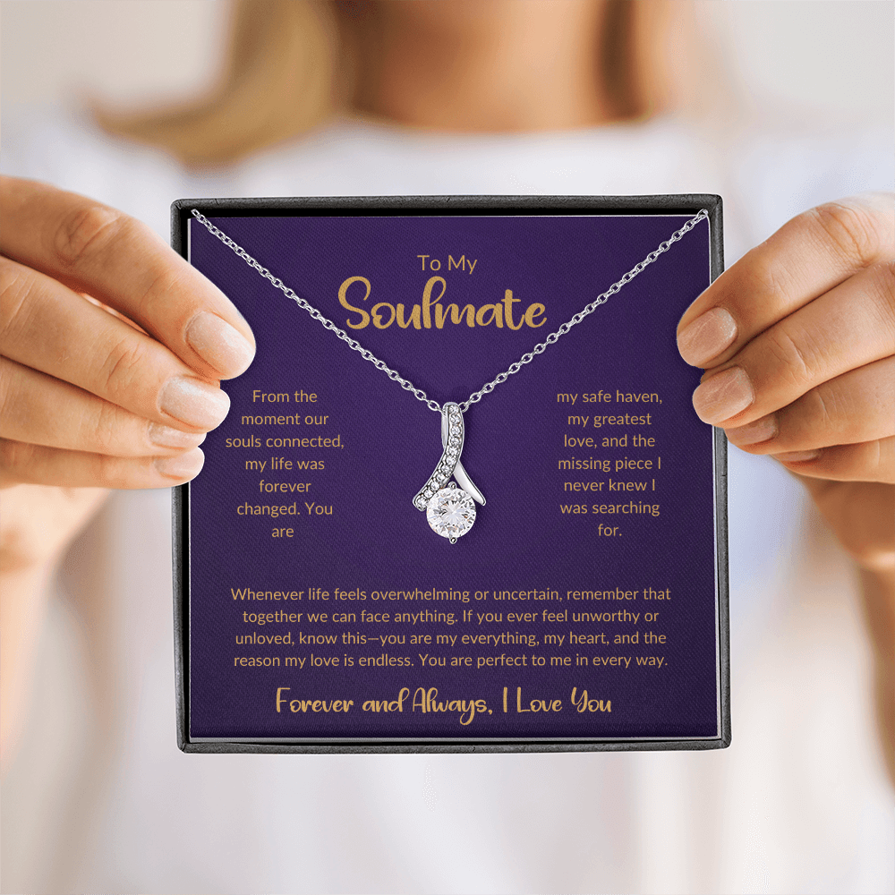 To My Soulmate - You're My Missing Part - Alluring Beauty Necklace - Glittering Heights