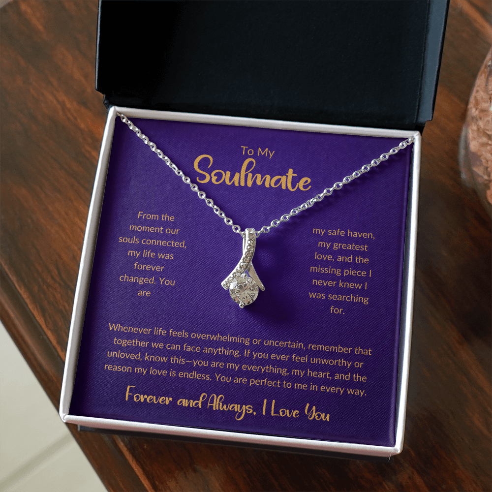 To My Soulmate - You're My Missing Part - Alluring Beauty Necklace - Glittering Heights