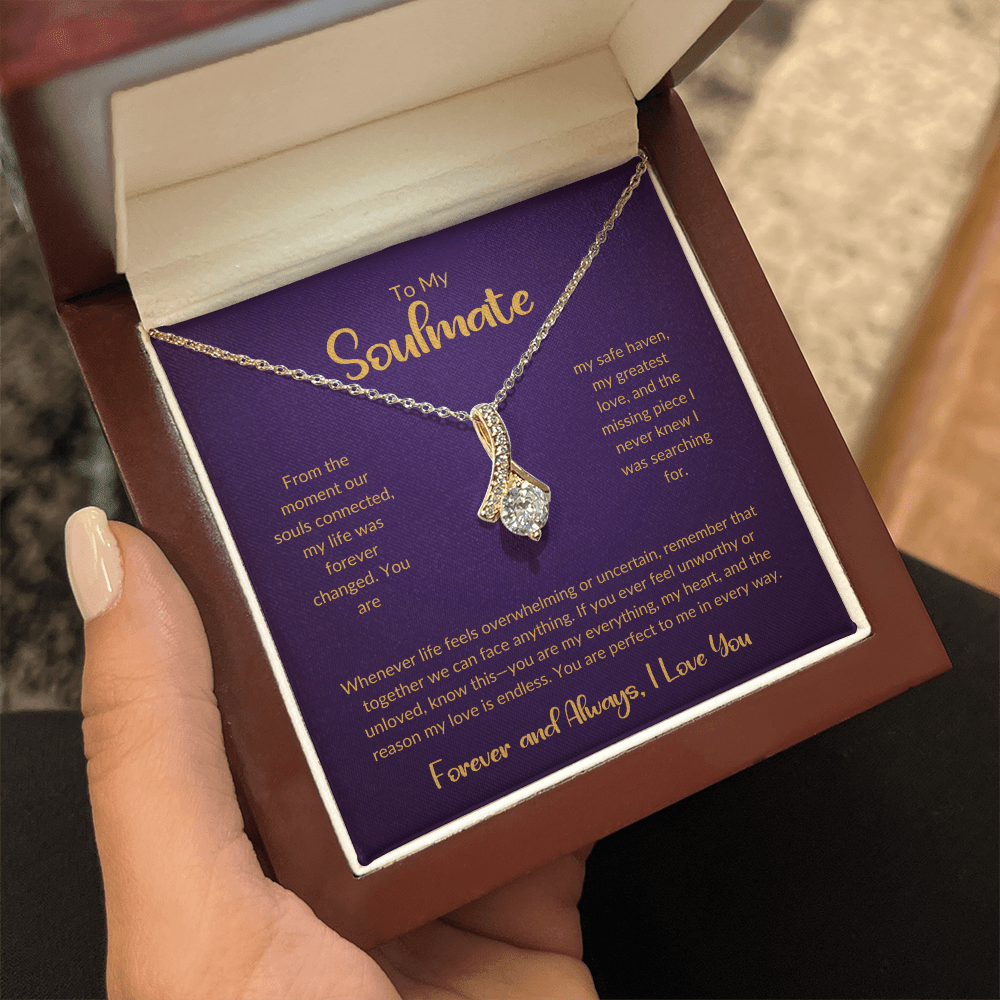 To My Soulmate - You're My Missing Part - Alluring Beauty Necklace - Glittering Heights