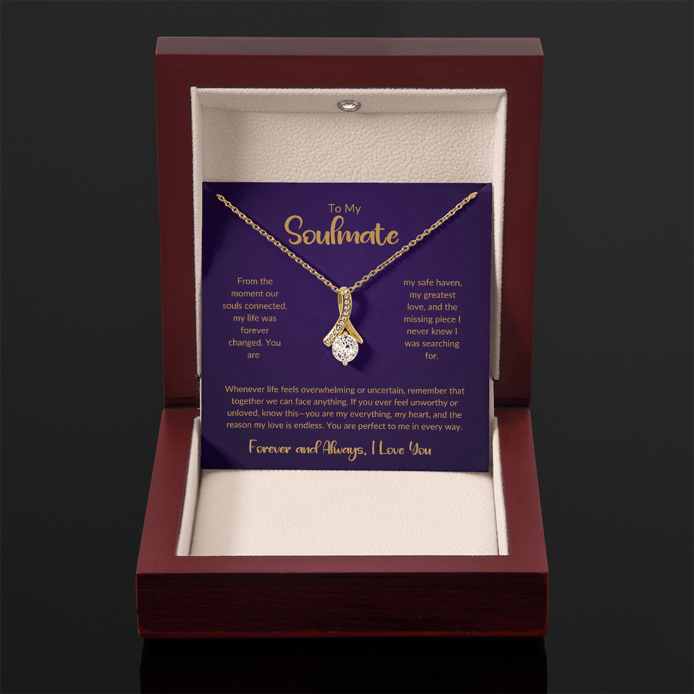 To My Soulmate - You're My Missing Part - Alluring Beauty Necklace - Glittering Heights