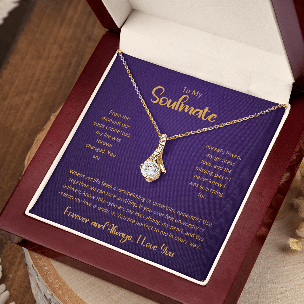 To My Soulmate - You're My Missing Part - Alluring Beauty Necklace - Glittering Heights