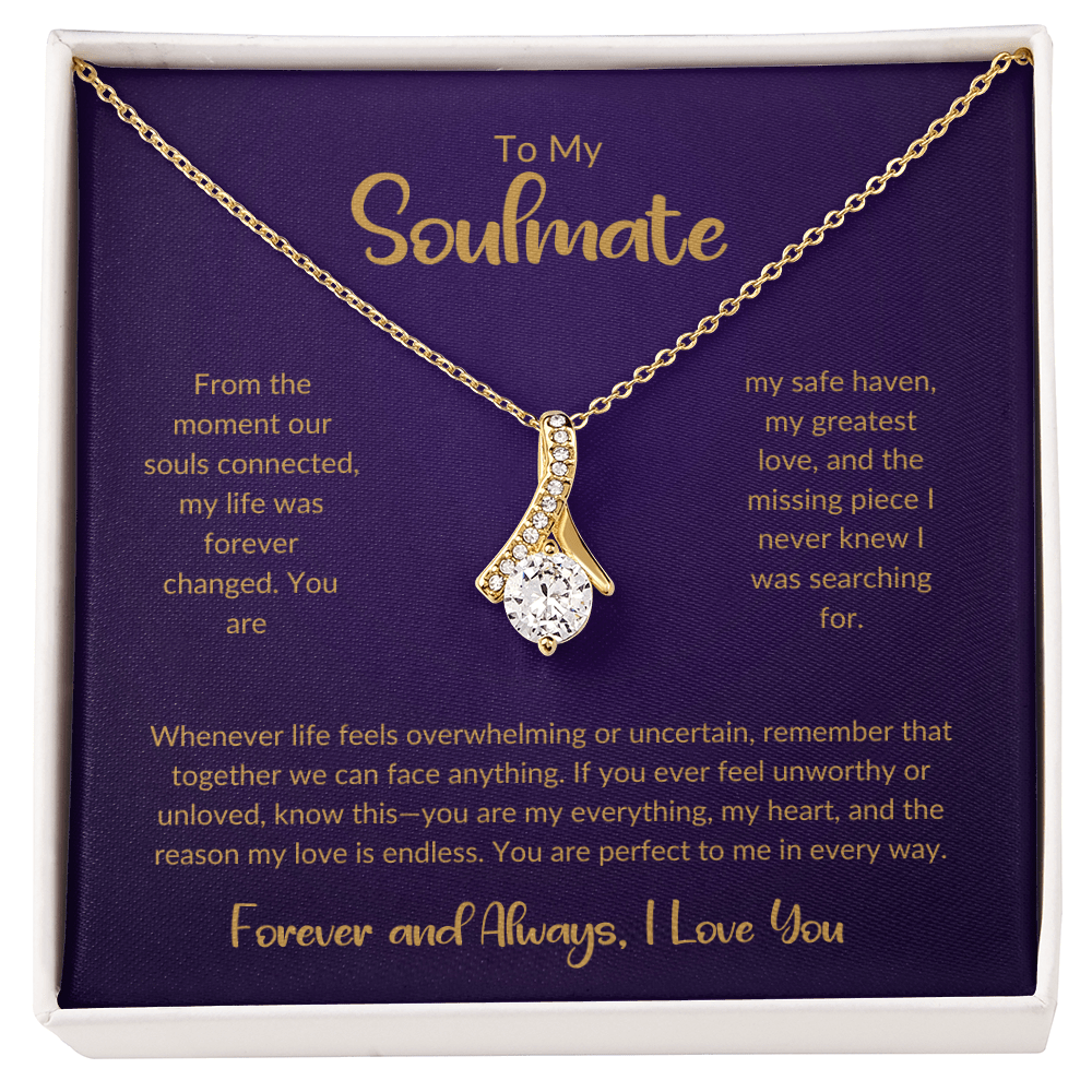 To My Soulmate - You're My Missing Part - Alluring Beauty Necklace - Glittering Heights