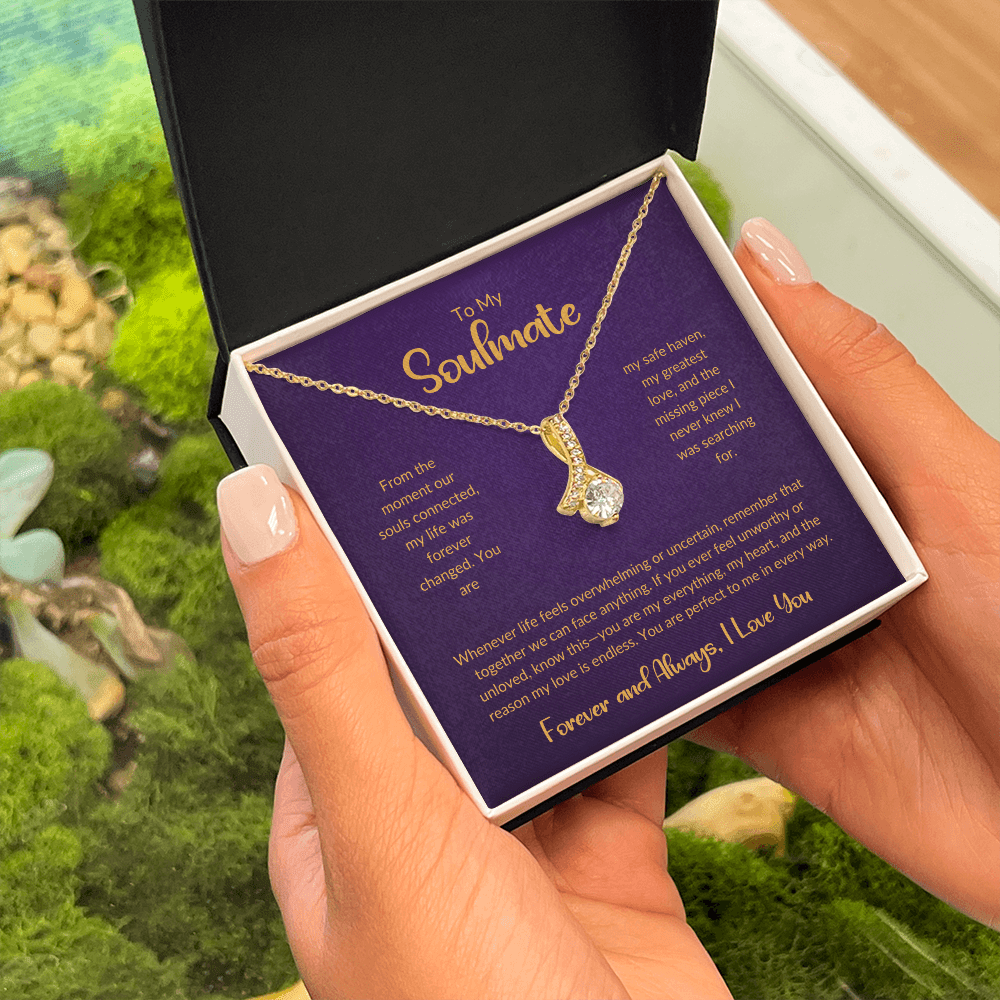 To My Soulmate - You're My Missing Part - Alluring Beauty Necklace - Glittering Heights
