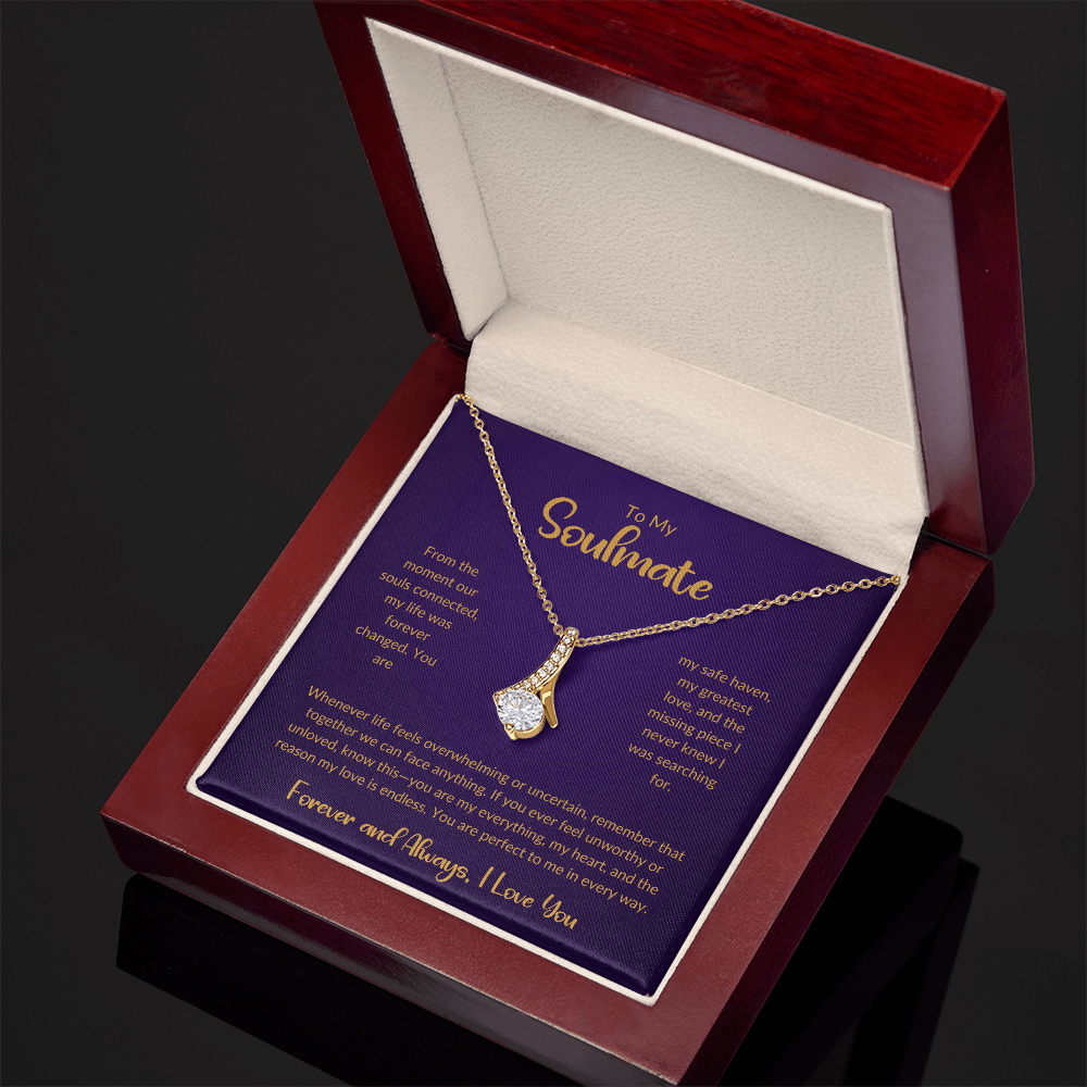 To My Soulmate - You're My Missing Part - Alluring Beauty Necklace - Glittering Heights