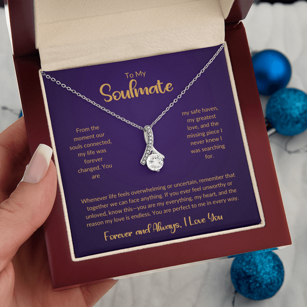 To My Soulmate - You're My Missing Part - Alluring Beauty Necklace - Glittering Heights
