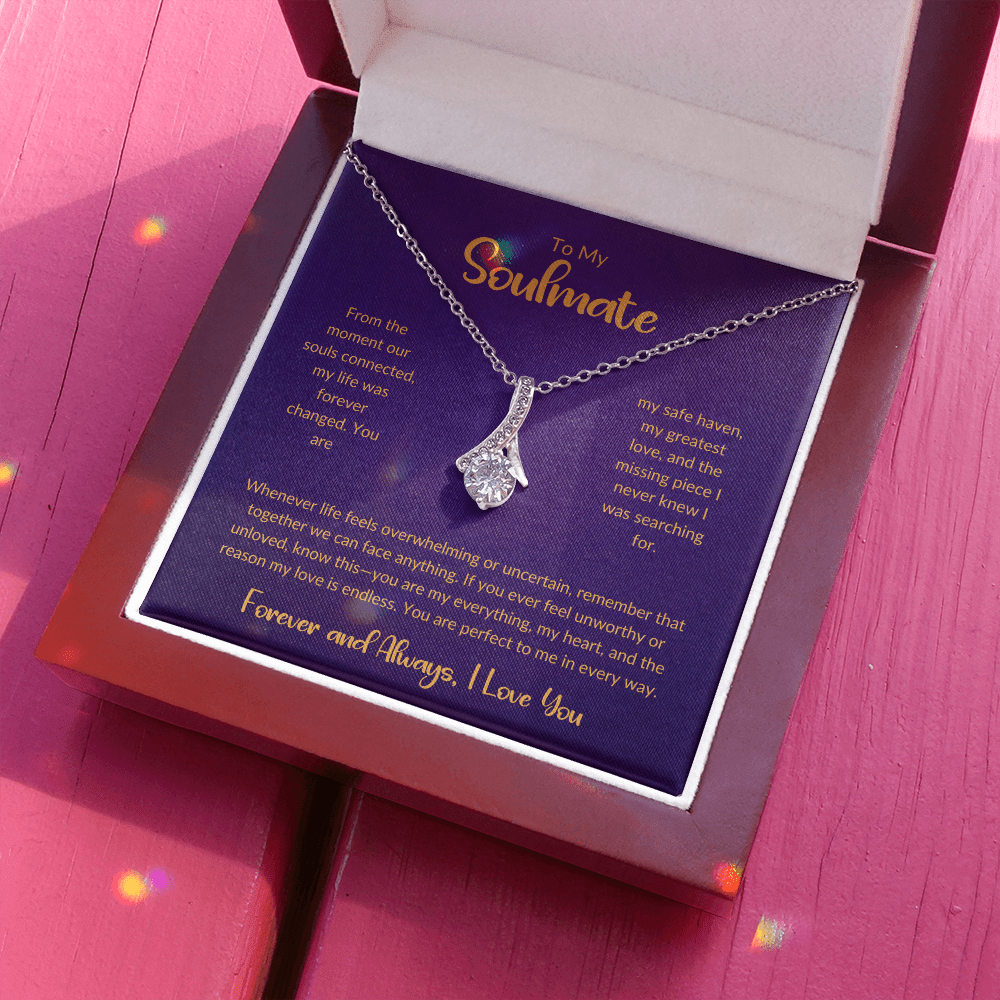 To My Soulmate - You're My Missing Part - Alluring Beauty Necklace - Glittering Heights