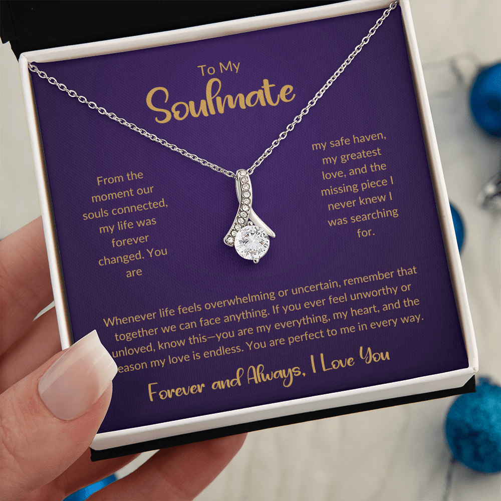 To My Soulmate - You're My Missing Part - Alluring Beauty Necklace - Glittering Heights