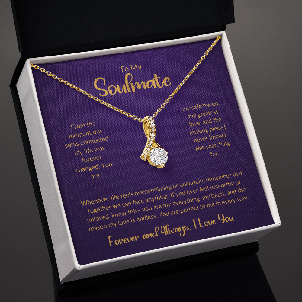 To My Soulmate - You're My Missing Part - Alluring Beauty Necklace - Glittering Heights
