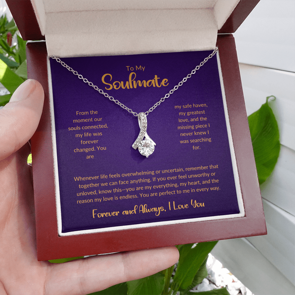 To My Soulmate - You're My Missing Part - Alluring Beauty Necklace - Glittering Heights
