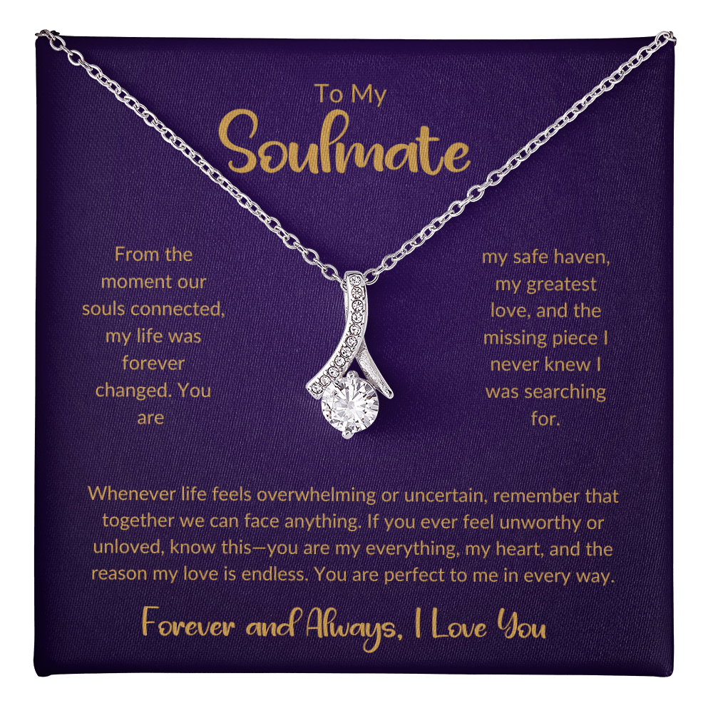 To My Soulmate - You're My Missing Part - Alluring Beauty Necklace - Glittering Heights