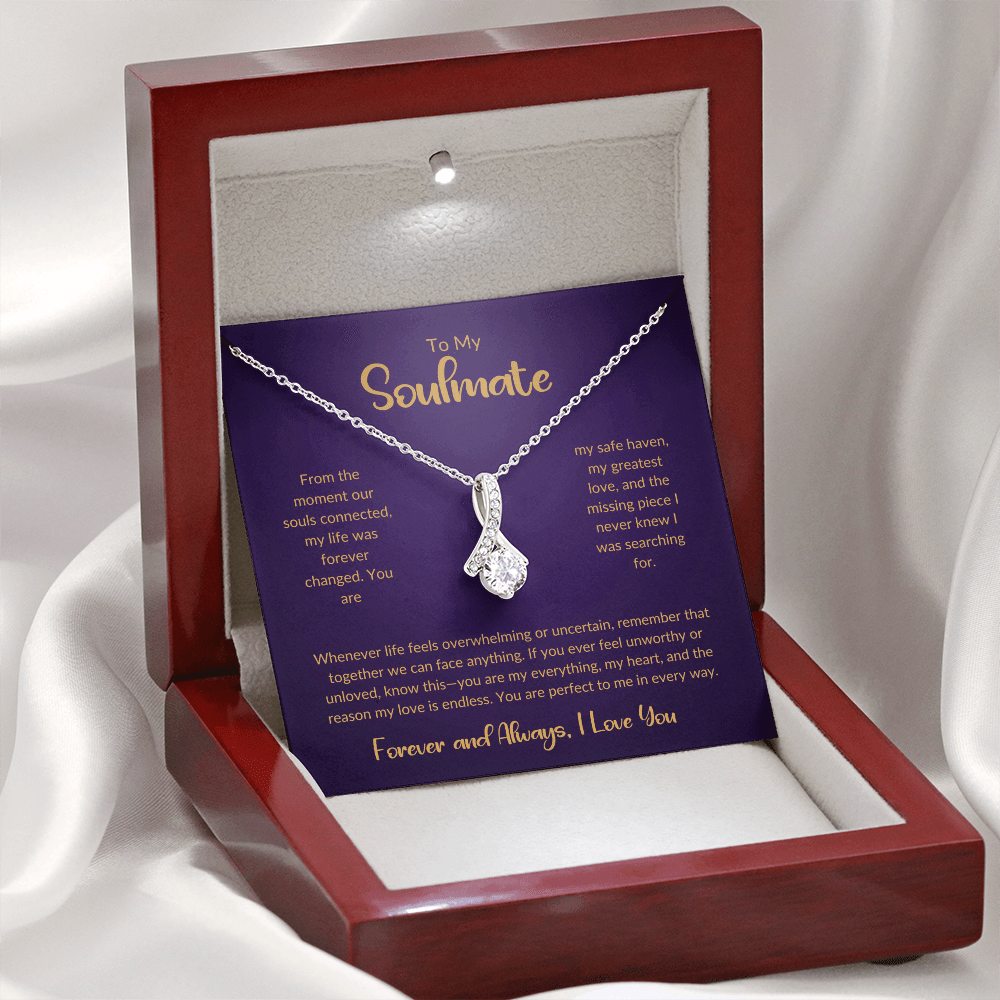 To My Soulmate - You're My Missing Part - Alluring Beauty Necklace - Glittering Heights