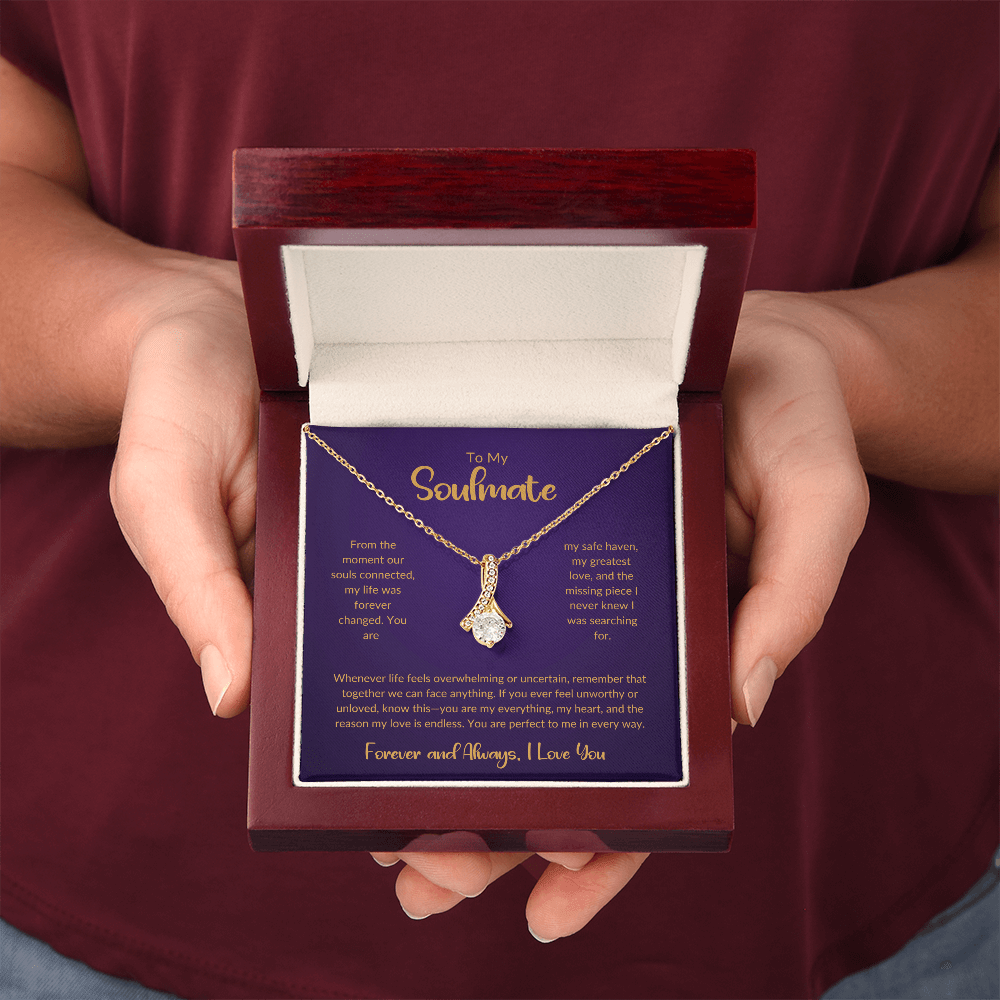 To My Soulmate - You're My Missing Part - Alluring Beauty Necklace - Glittering Heights