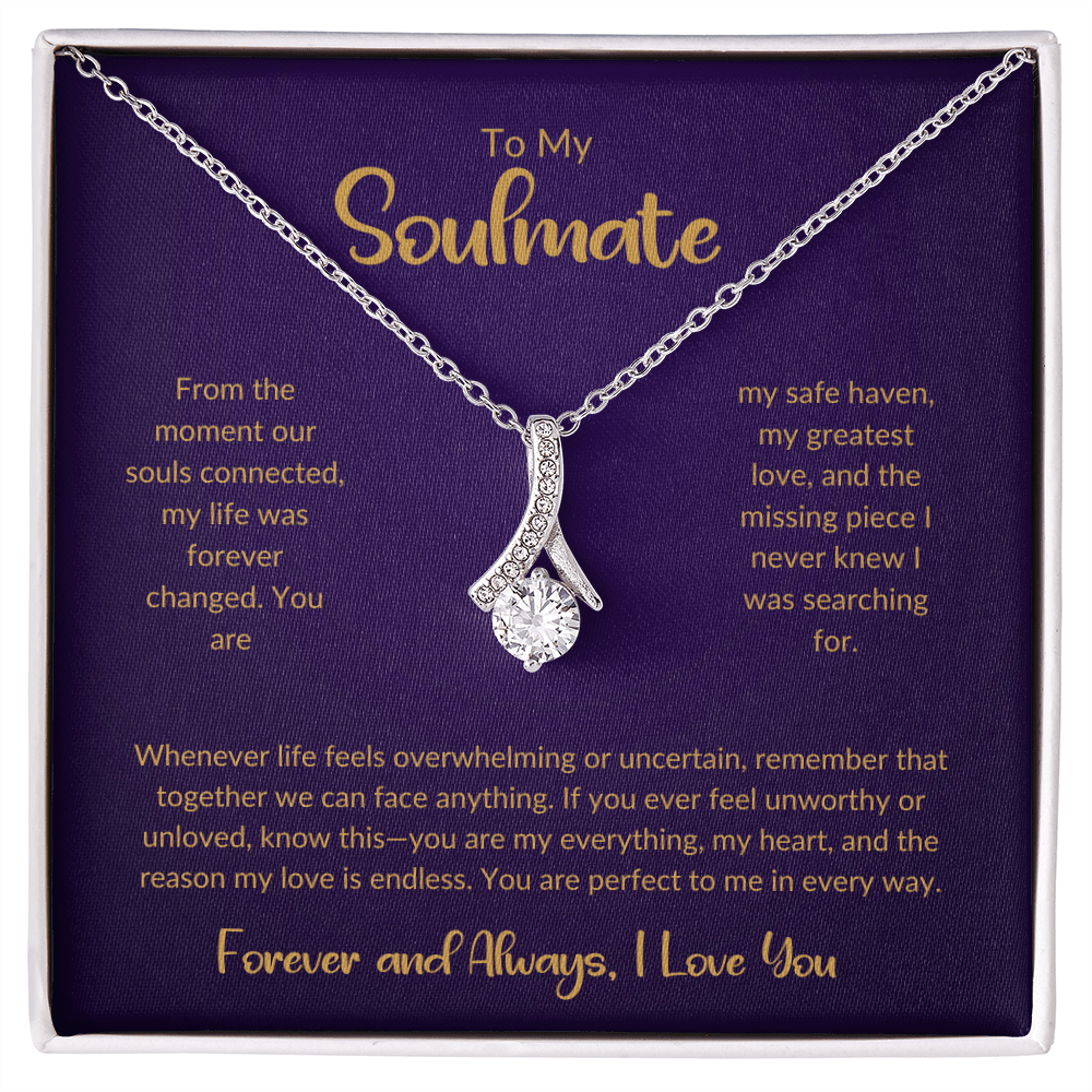 To My Soulmate - You're My Missing Part - Alluring Beauty Necklace - Glittering Heights