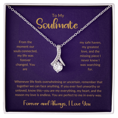 To My Soulmate - You're My Missing Part - Alluring Beauty Necklace - Glittering Heights