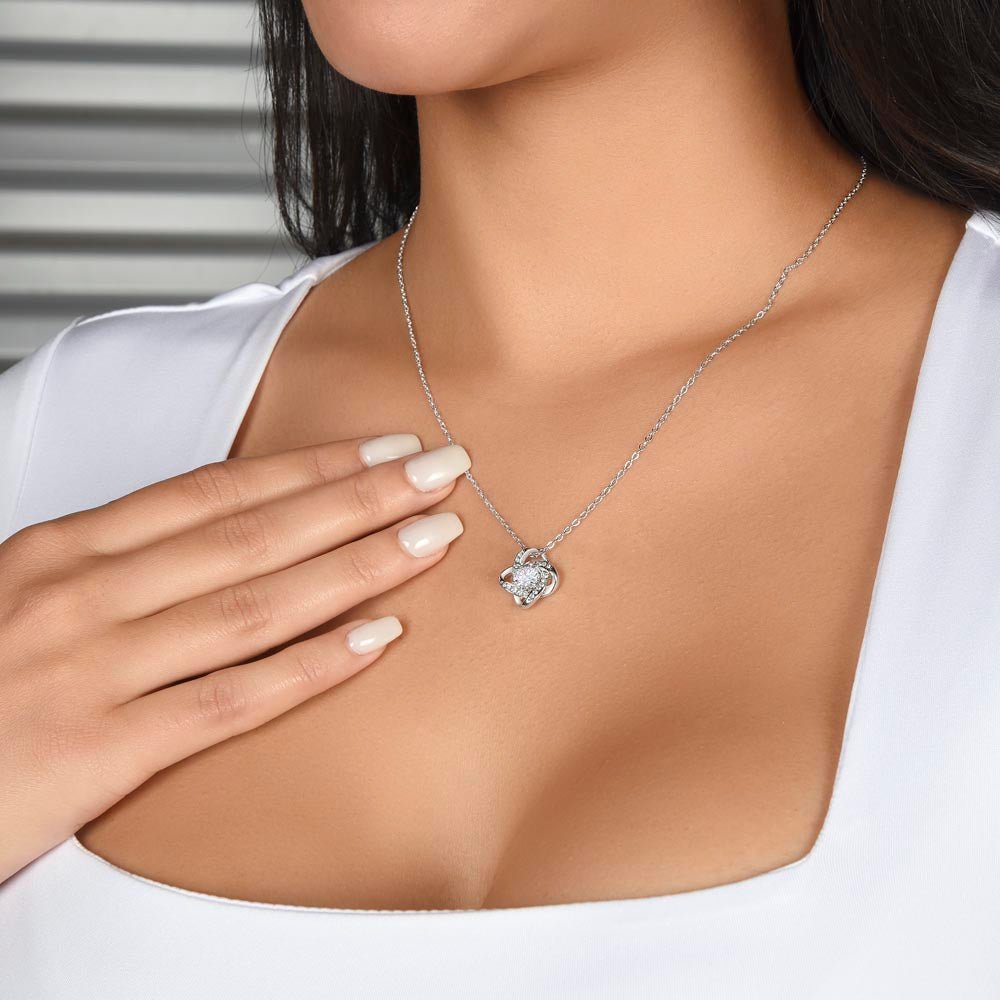 To My Wife - Last Everything - Love Knot Necklace - Glittering Heights