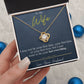 To My Wife - Last Everything - Love Knot Necklace - Glittering Heights