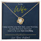 To My Wife - Last Everything - Love Knot Necklace - Glittering Heights