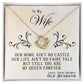 To My Wife, You Are My Queen Forever - Love Knot Necklace - Glittering Heights