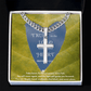 Trust The Lord With All Your Heart - Cuban Chain with Artisan Cross Necklace - Glittering Heights