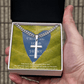 Trust The Lord With All Your Heart - Cuban Chain with Artisan Cross Necklace - Glittering Heights