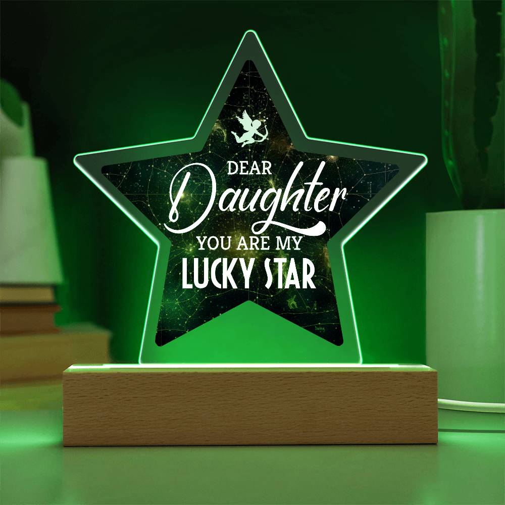 You Are My Lucky Star - Printed Acrylic Star Plaque - Glittering Heights