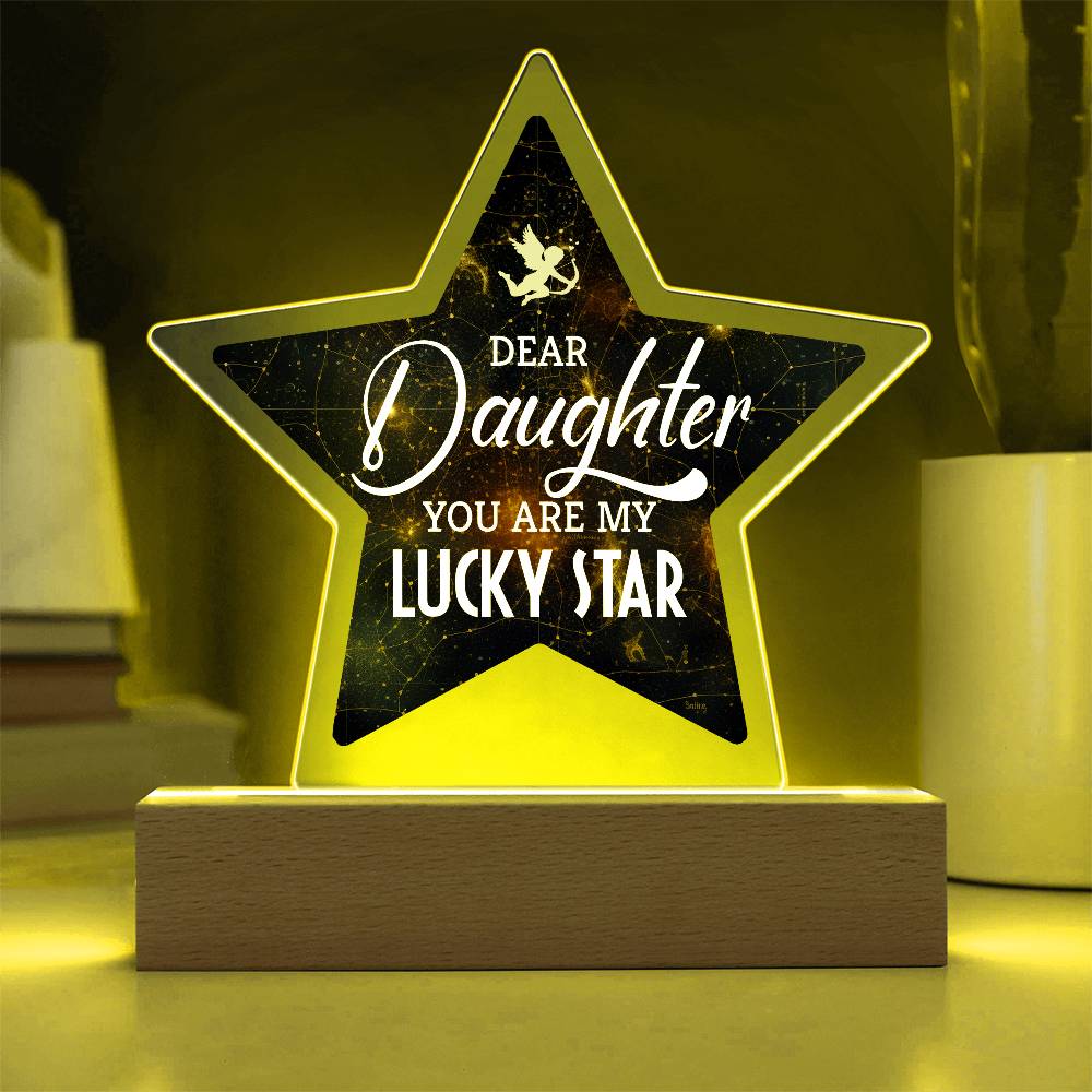 You Are My Lucky Star - Printed Acrylic Star Plaque - Glittering Heights