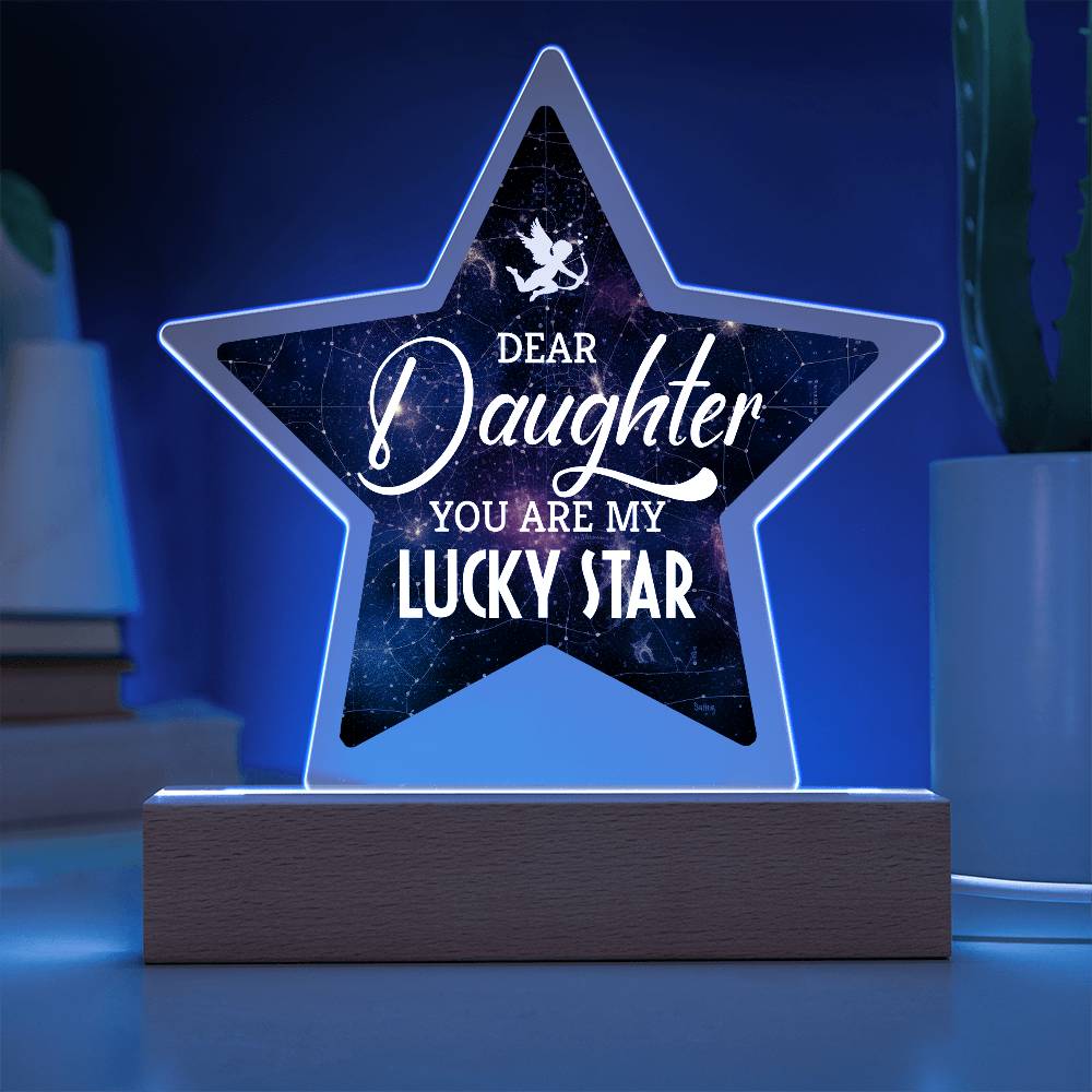 You Are My Lucky Star - Printed Acrylic Star Plaque - Glittering Heights