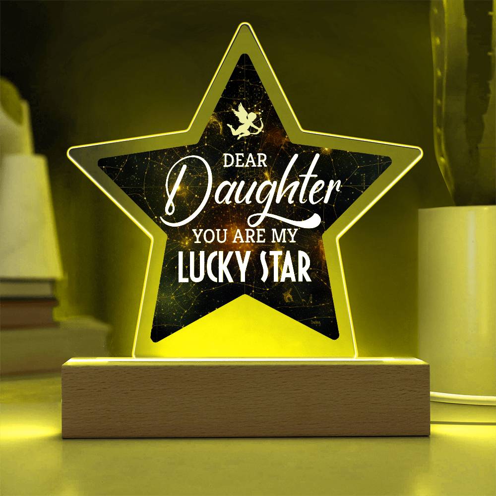 You Are My Lucky Star - Printed Acrylic Star Plaque - Glittering Heights
