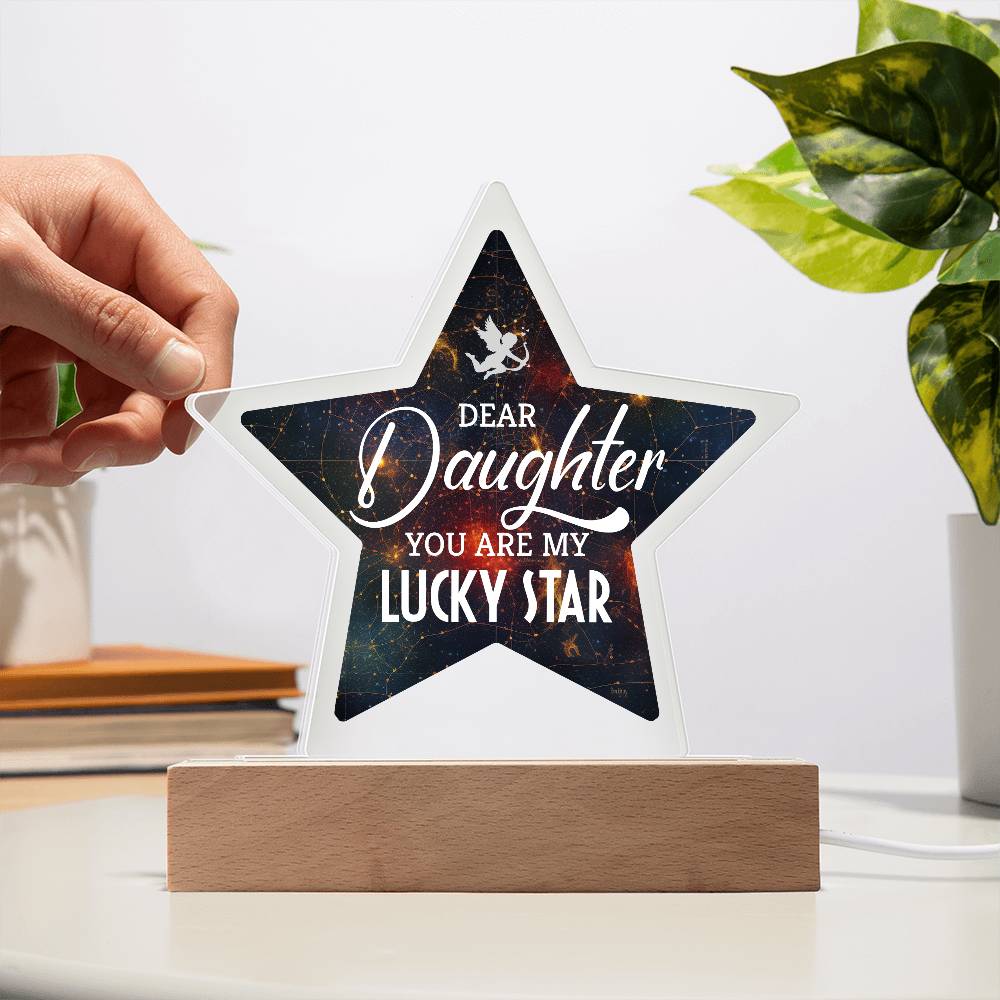 You Are My Lucky Star - Printed Acrylic Star Plaque - Glittering Heights