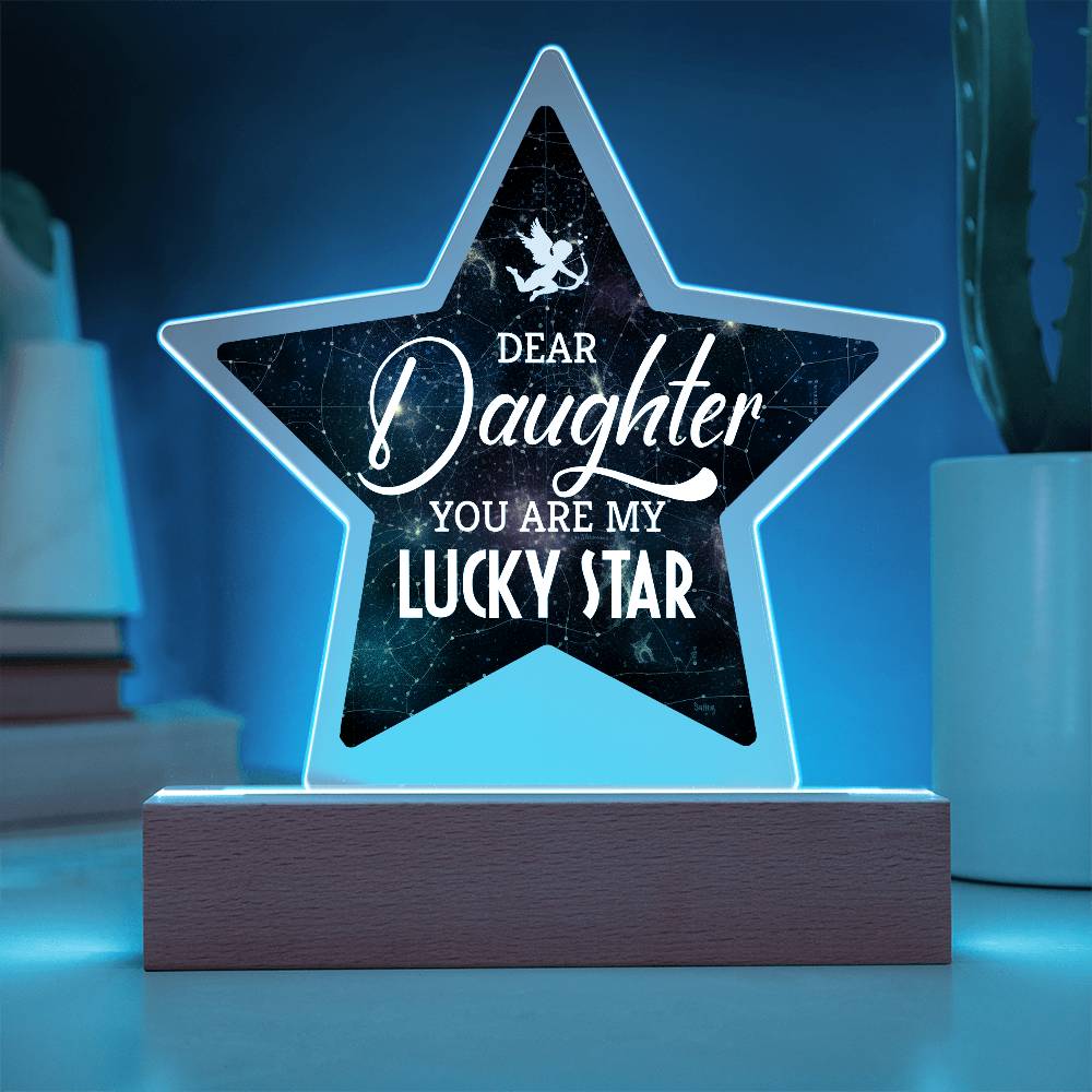 You Are My Lucky Star - Printed Acrylic Star Plaque - Glittering Heights
