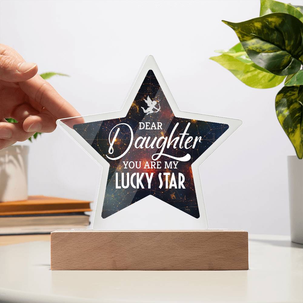 You Are My Lucky Star - Printed Acrylic Star Plaque - Glittering Heights