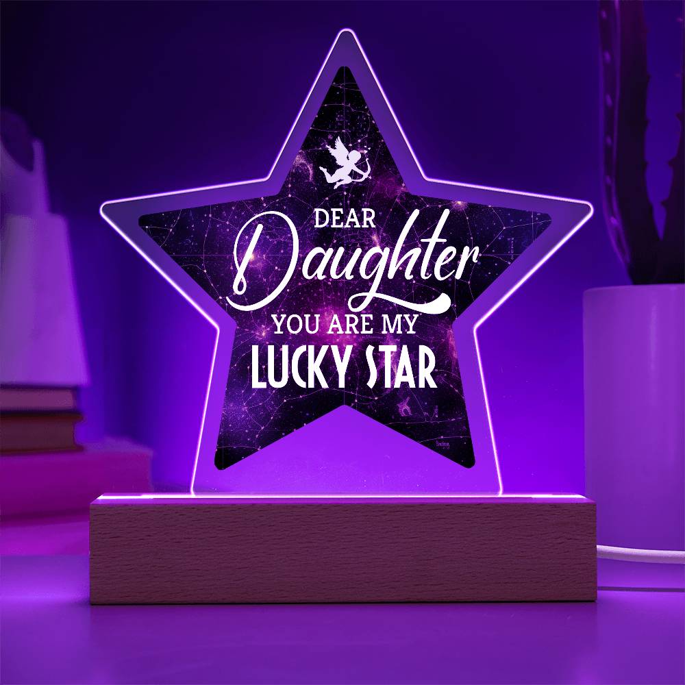You Are My Lucky Star - Printed Acrylic Star Plaque - Glittering Heights