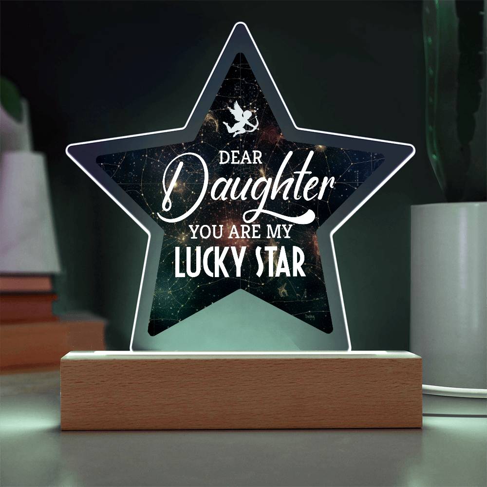 You Are My Lucky Star - Printed Acrylic Star Plaque - Glittering Heights