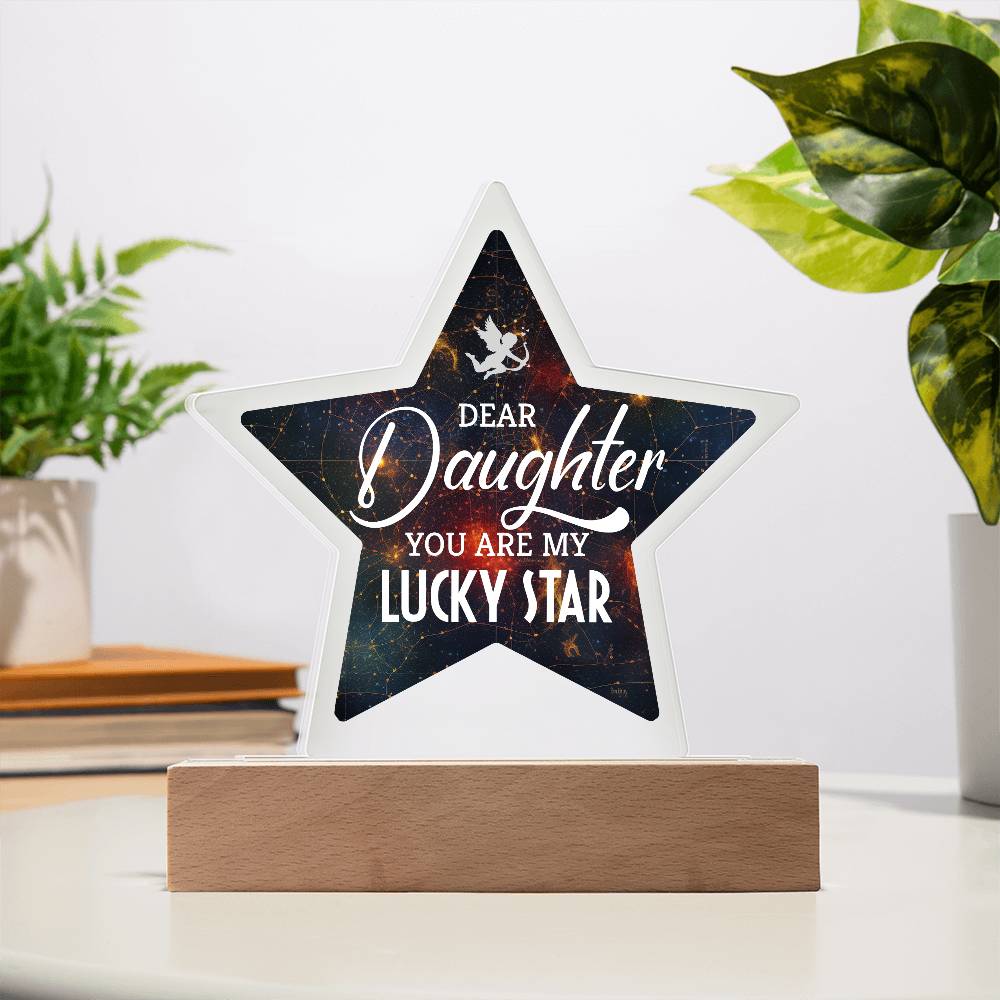 You Are My Lucky Star - Printed Acrylic Star Plaque - Glittering Heights
