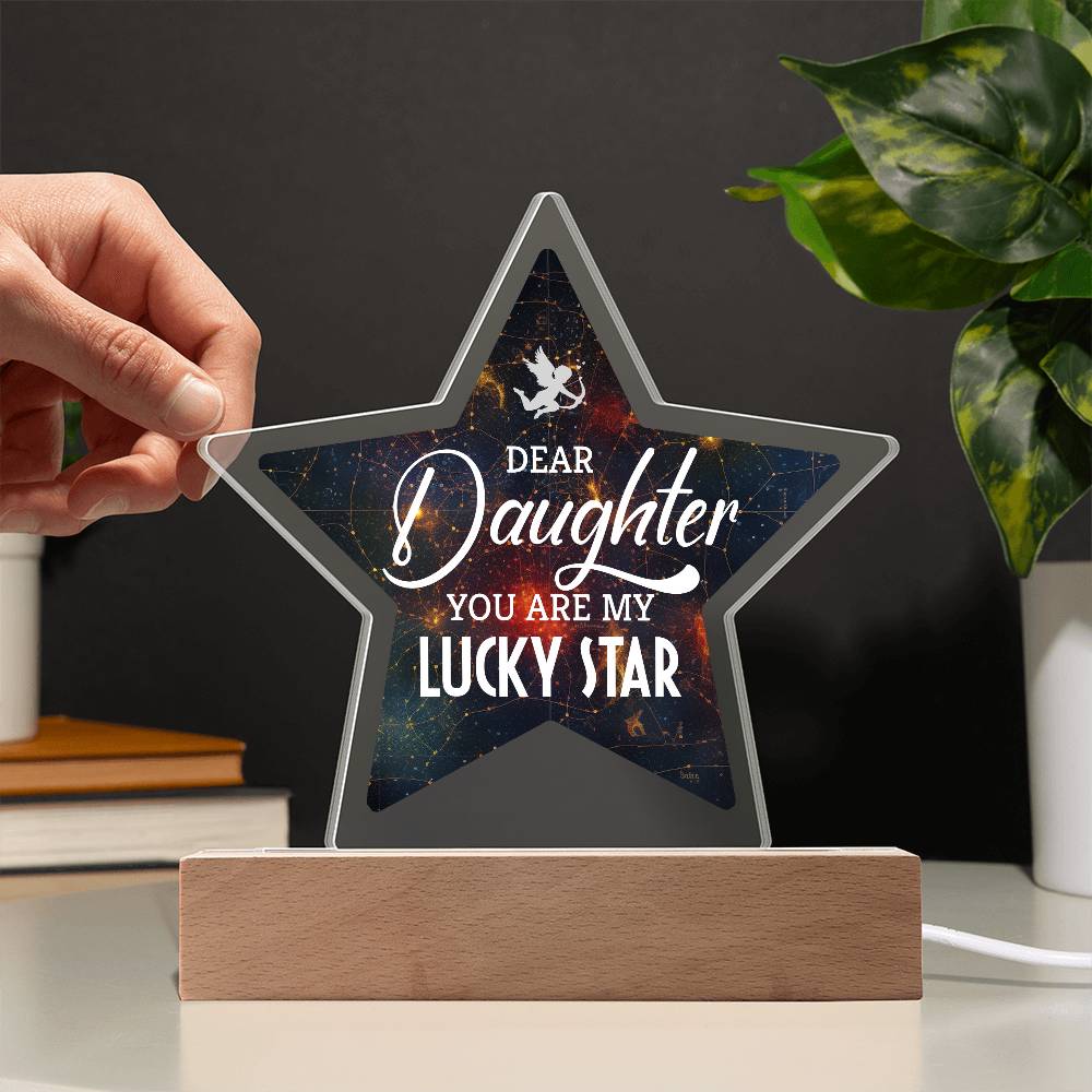 You Are My Lucky Star - Printed Acrylic Star Plaque - Glittering Heights