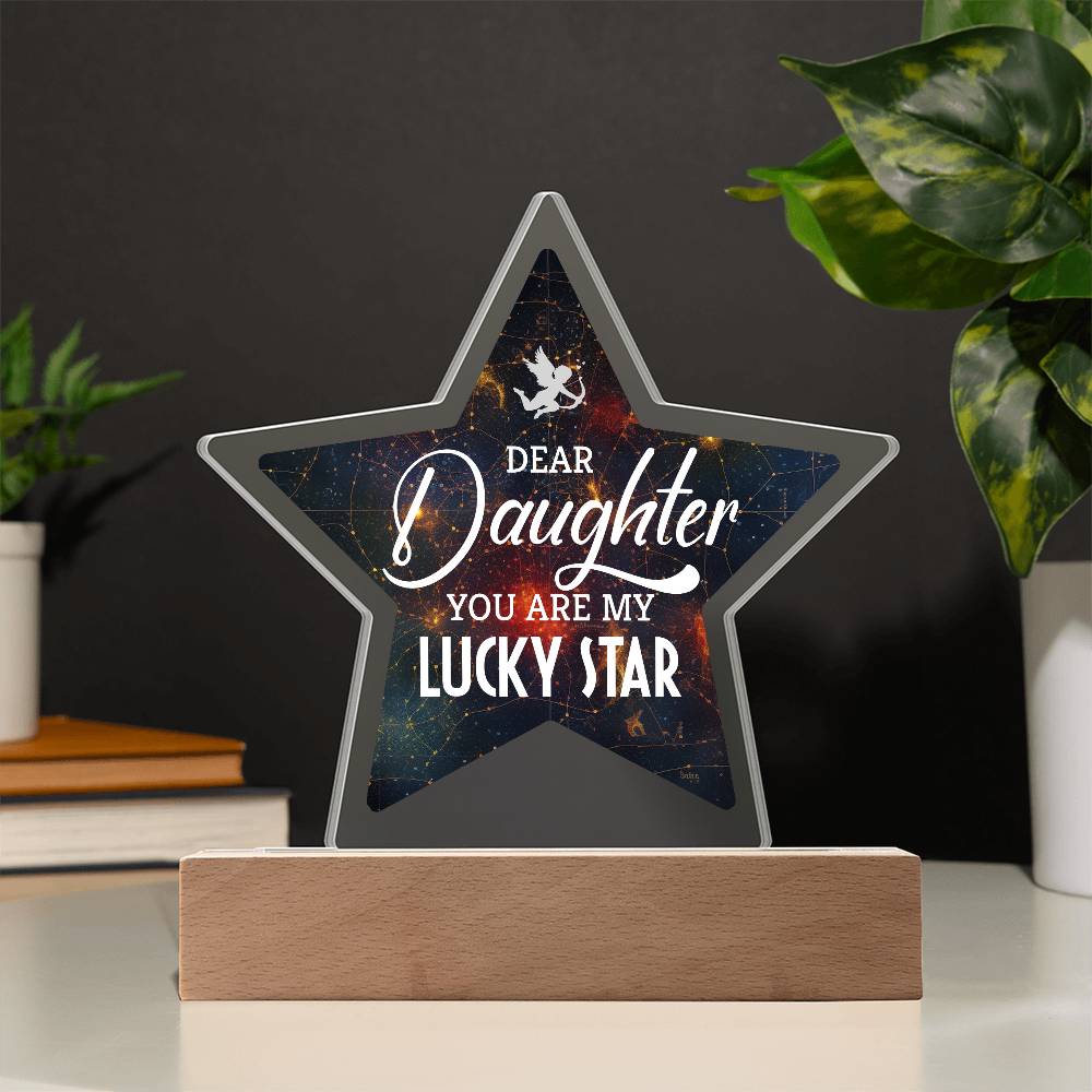 You Are My Lucky Star - Printed Acrylic Star Plaque - Glittering Heights