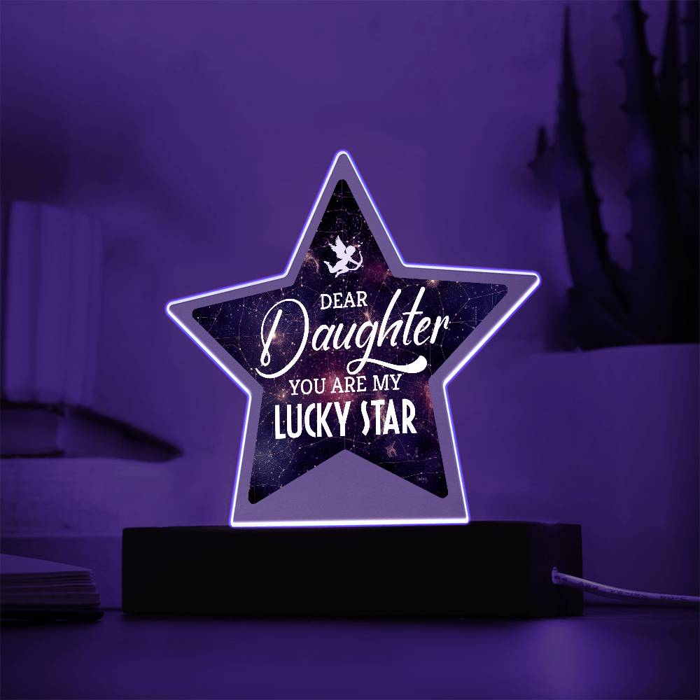 You Are My Lucky Star - Printed Acrylic Star Plaque - Glittering Heights
