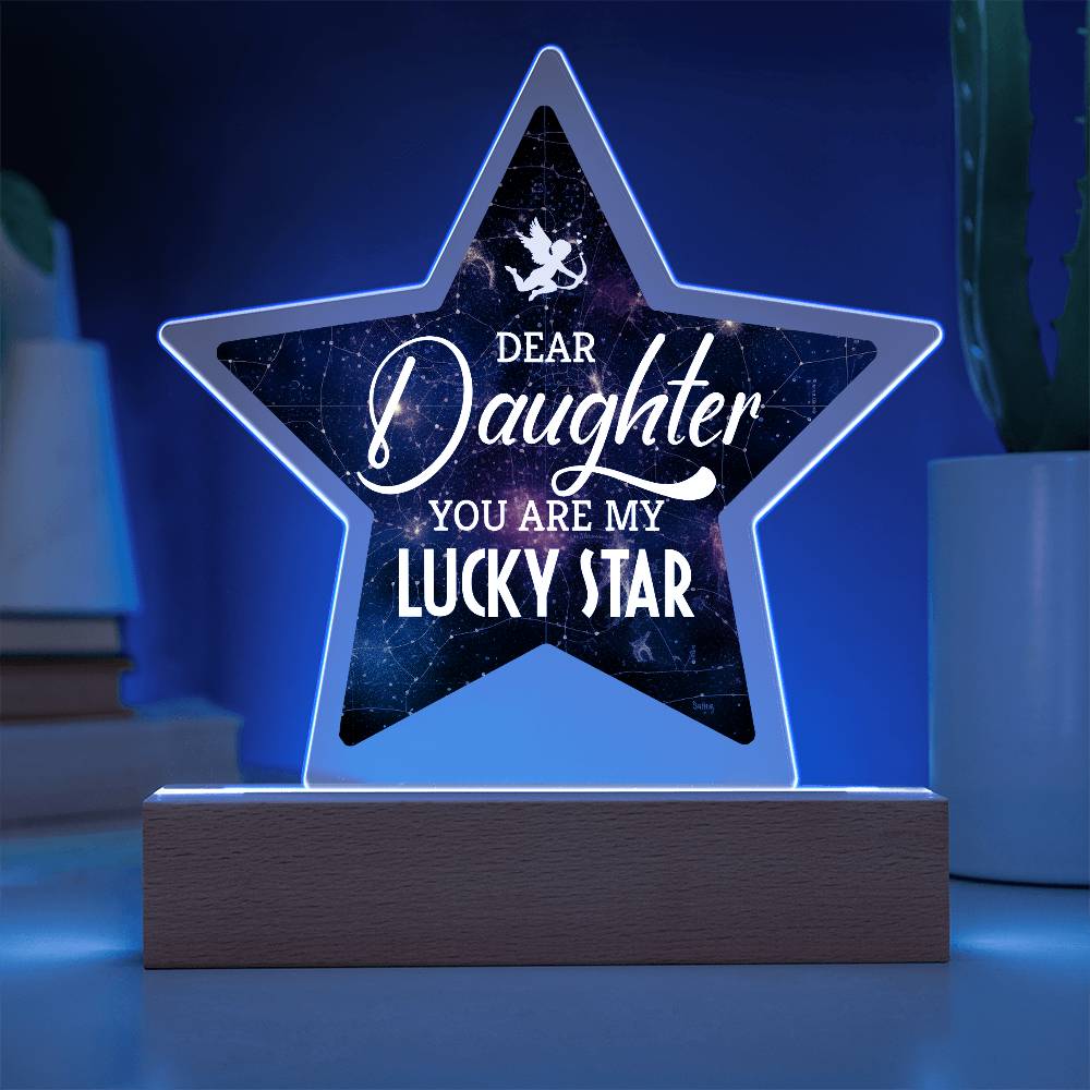 You Are My Lucky Star - Printed Acrylic Star Plaque - Glittering Heights