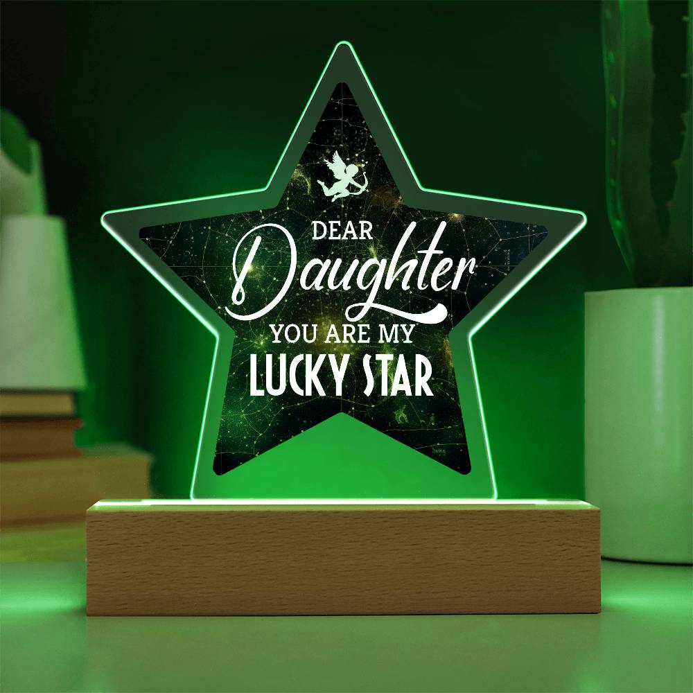 You Are My Lucky Star - Printed Acrylic Star Plaque - Glittering Heights