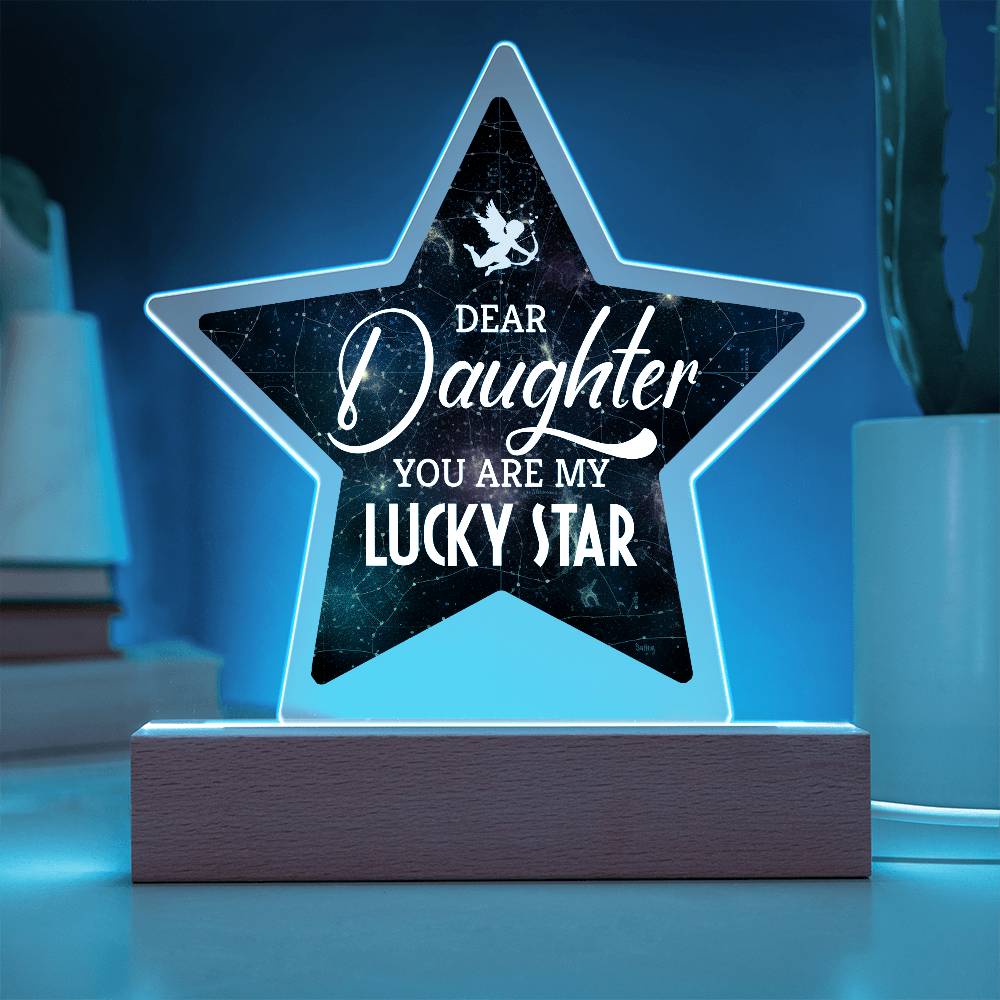 You Are My Lucky Star - Printed Acrylic Star Plaque - Glittering Heights